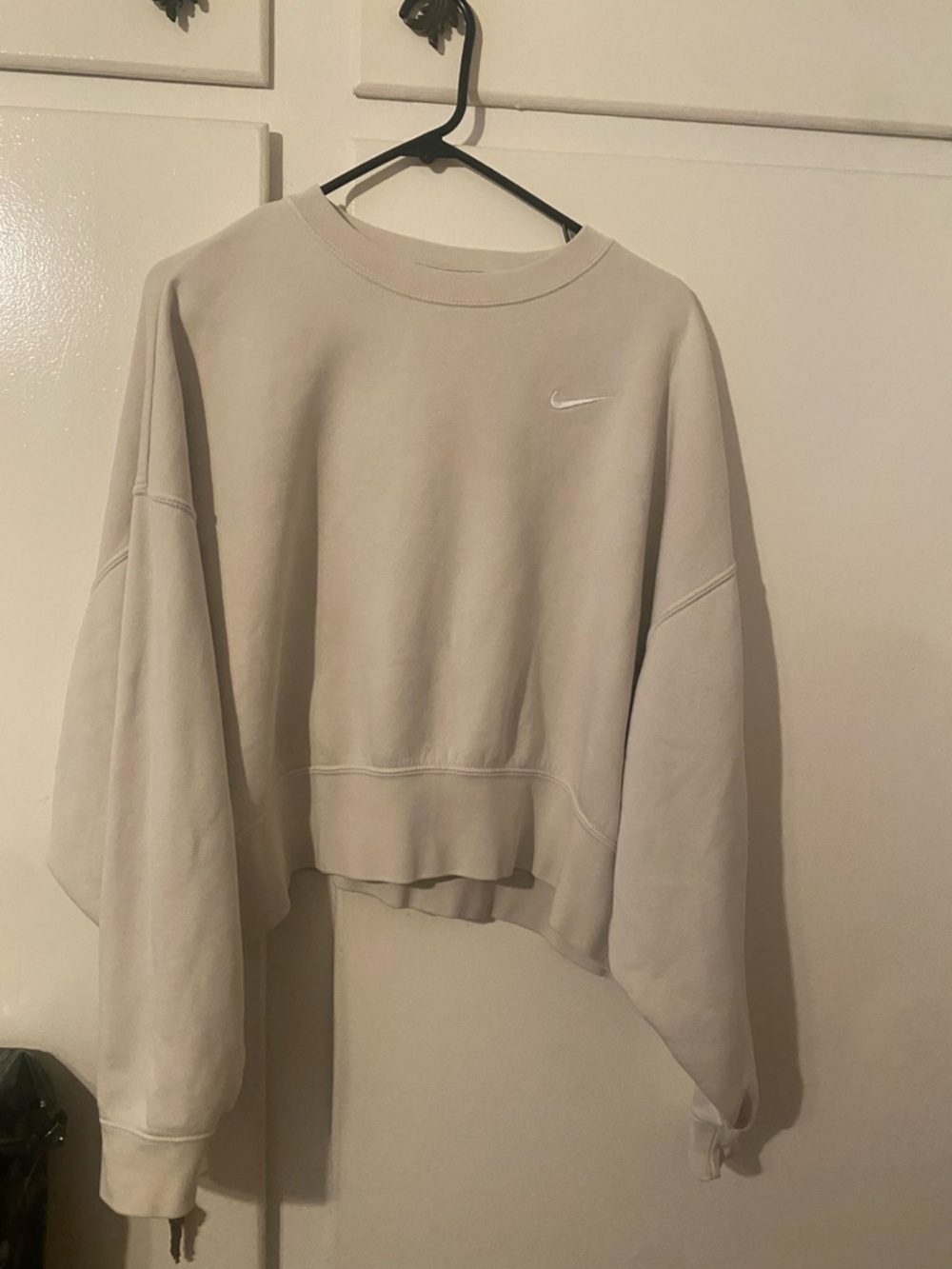 Nike Women's Light Cream Cropped Crew Sweatshirt